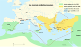 Carte de reprage du monde mditerranen